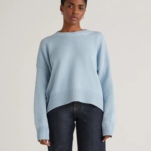 NWT Quince 100% Organic Cotton Boyfriend Crew Sweater